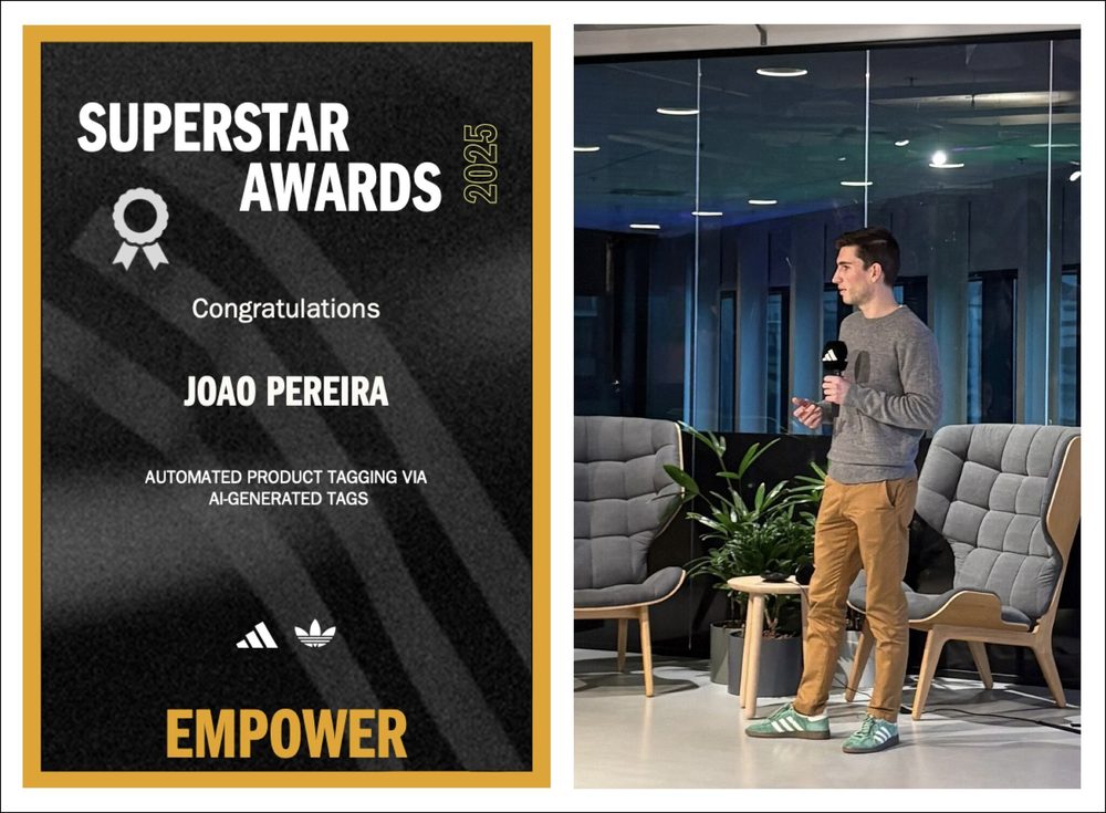 João Pereira receiving the adidas Superstar Award